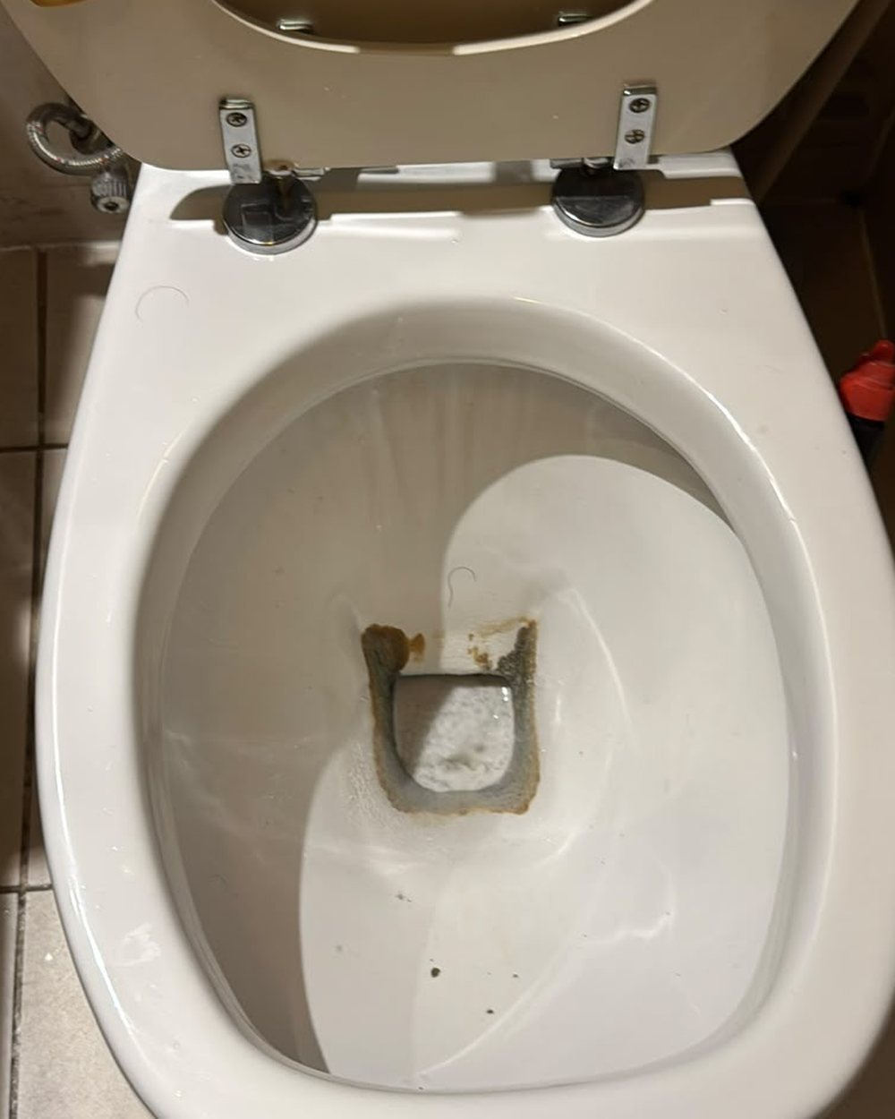 Inodoro antes del servicio